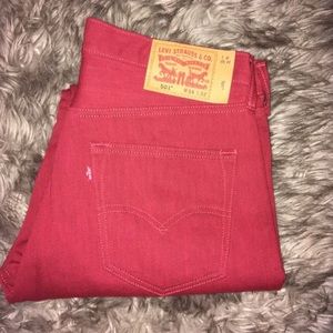 MENS RED 501 LEVIS 34x32